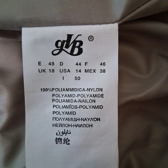 Diana Gallesi Quilted Gray Puffer Coat Parka Zip Up Knee Length LARGE Italy NWT - Picture 9 of 12